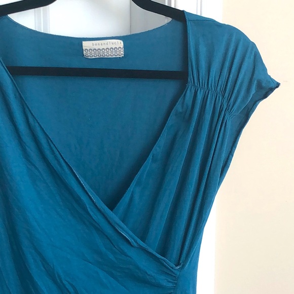 Gathered Ben & Lucia (Anthropologie) Wrap top - Picture 2 of 4